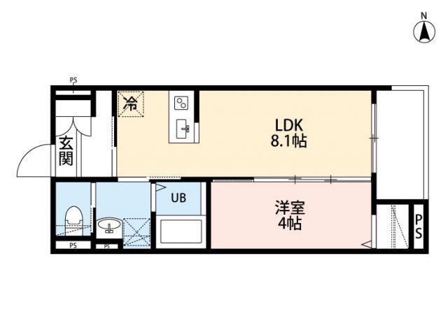 ROBOT HOME 新所沢(1LDK/3階)の間取り写真