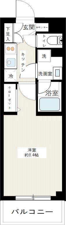 ARCOBALENO MUSASHIKOSUGIII(1K/3階)の間取り写真