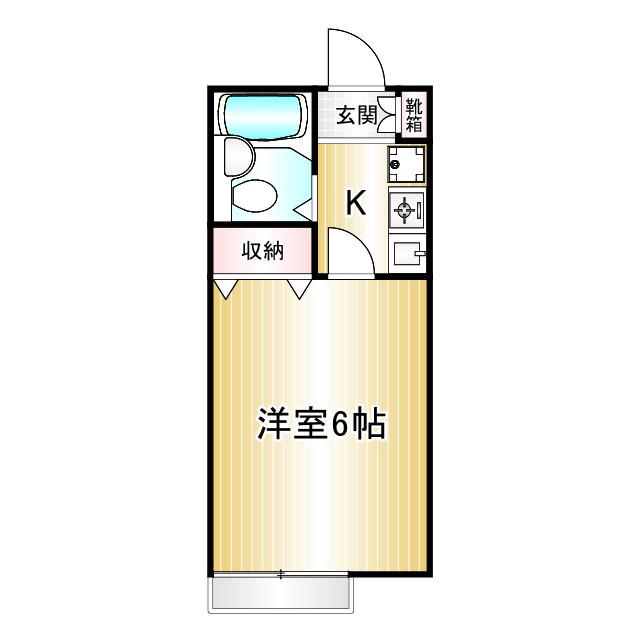 京王線 代田橋駅 徒歩5分 2階建 築23年(1K/2階)の間取り写真