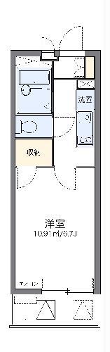 レオパレス大門坂下(1K/2階)の間取り写真