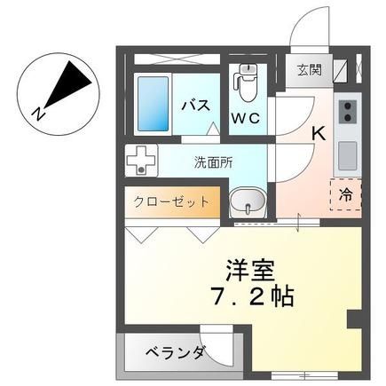 NAミナミ(ワンルーム/2階)の間取り写真