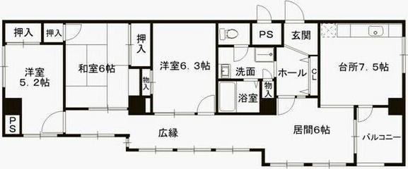 らぽーる(3LDK/2階)の間取り写真