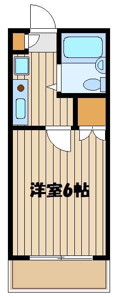 メゾンアンソレイエ(1K/2階)の間取り写真