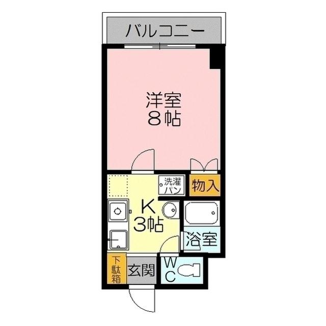 ブライトライツ皆生(1K/4階)の間取り写真