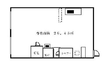 難波マンション(ワンルーム/1階)の間取り写真