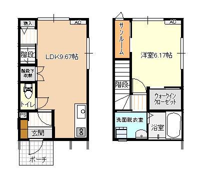 ビオラ泉町A棟(1LDK/1階)の間取り写真