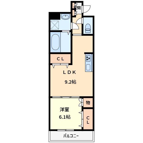 日神デュオステージ大宮浅間町(1LDK/5階)の間取り写真