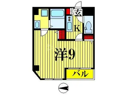 MARINE COVE(1K/2階)の間取り写真