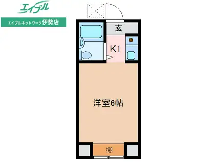 コーポ和幸(1K/1階)の間取り写真