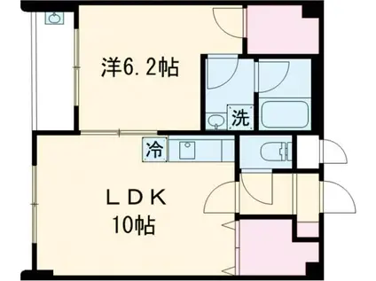 サンライズ小森野(1LDK/1階)の間取り写真