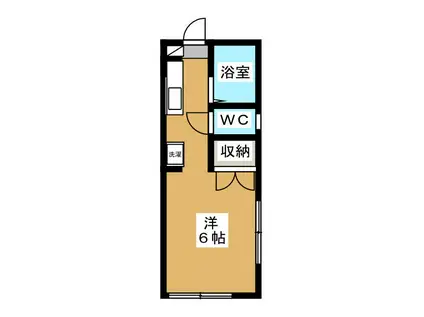 ロウエル調布(ワンルーム/1階)の間取り写真