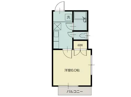 東武東上線 和光市駅 徒歩12分 2階建 築29年(1K/2階)の間取り写真