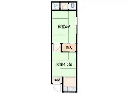 コーポレトロ(2K/1階)の間取り写真