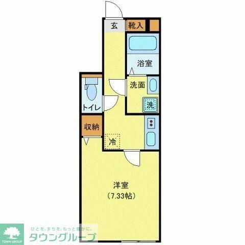 MQUARTO豊四季(1K/1階)の間取り写真