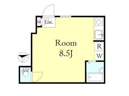 アートヒルズ丸山(ワンルーム/1階)の間取り写真