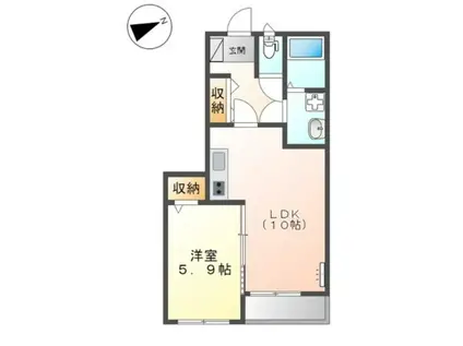 コーポ サイカ(1LDK/1階)の間取り写真