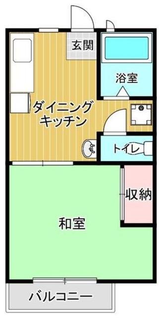 メゾン・アルテミスA(1DK/2階)の間取り写真