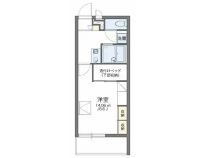 レオパレス伊島町2丁目(1K/3階)の間取り写真