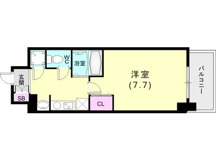STATIONCOURT ノース(1K/6階)の間取り写真
