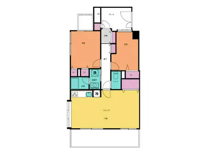 ダイアパレス池袋ルネッサンス(2LDK/3階)の間取り写真