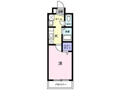 フィオーレMJ(1K/3階)の間取り写真