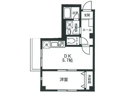 BRANCHE立岡(1DK/3階)の間取り写真