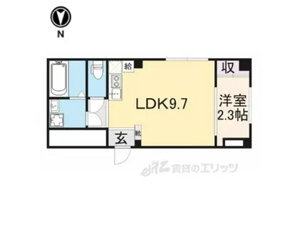 エールビル(1LDK/3階)の間取り写真