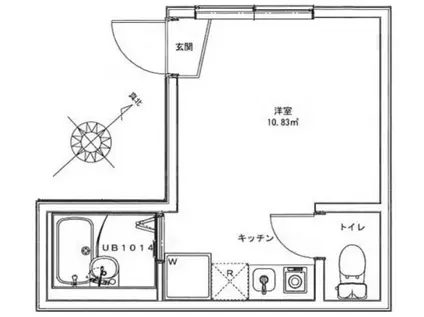 JTレジデンス池袋(ワンルーム/1階)の間取り写真