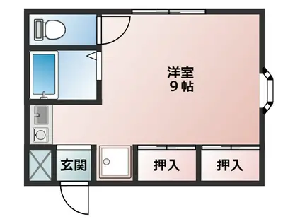 レディースマンション・プリンセス(1K/4階)の間取り写真