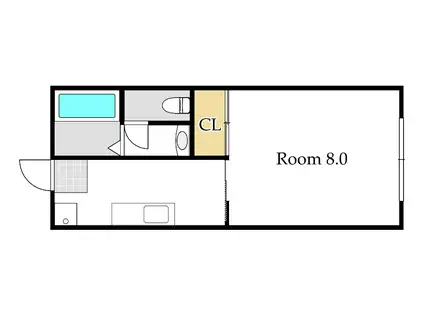 サン・アビリティーズ(1K/2階)の間取り写真