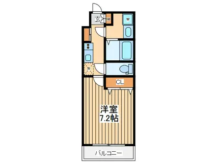 プライマルマチダ(1K/2階)の間取り写真