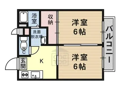 田村ハイツⅠ(2K/1階)の間取り写真