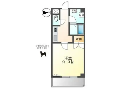 プレジール今福鶴見(1K/6階)の間取り写真