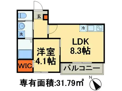 キャメル北松戸3(1LDK/3階)の間取り写真
