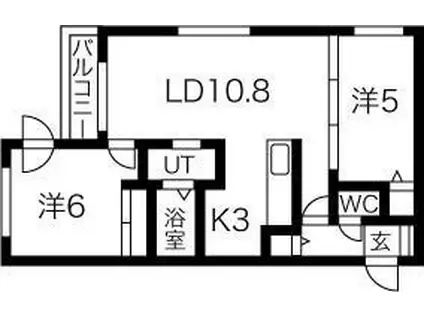 REGOLITH N2(2LDK/3階)の間取り写真