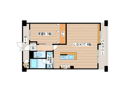 PROT K(1LDK/2階)の間取り写真