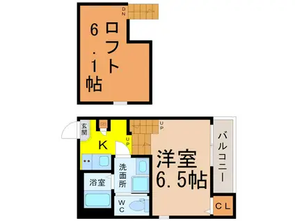 コーポ和(1K/2階)の間取り写真