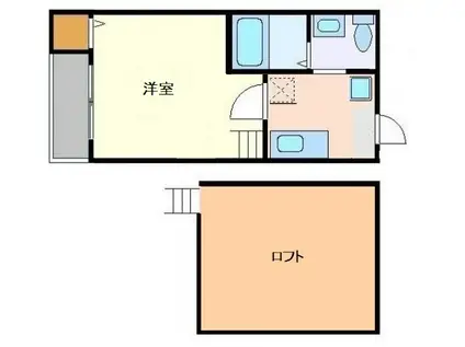 ロフトハウス長町(1K/1階)の間取り写真