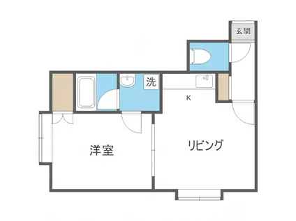 CHRYSANTHEMUM(1DK/3階)の間取り写真