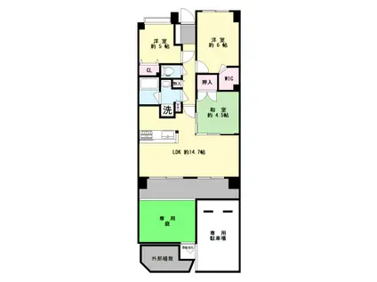 レーベンハイム新座ビフォード(3LDK/1階)の間取り写真