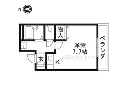 アーバンハイツ城北(ワンルーム/3階)の間取り写真