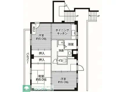 ビレッジハウス山崎 2号棟(3DK/2階)の間取り写真
