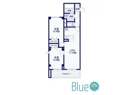 LAPIN湘南(2LDK/3階)の間取り写真