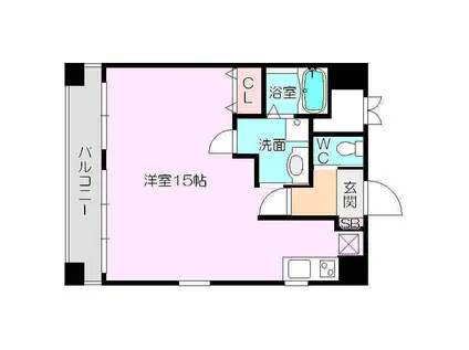 パレス東洋小松2号館(ワンルーム/7階)の間取り写真