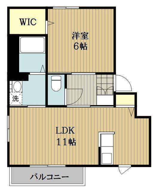 グローリエ(1LDK/2階)の間取り写真