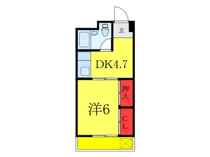 メゾン調(1K/2階)の間取り写真