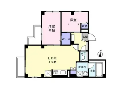 GRAND VIEUNO(2LDK/3階)の間取り写真