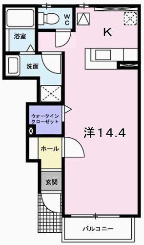 パークメゾン田寺I(1K/1階)の間取り写真