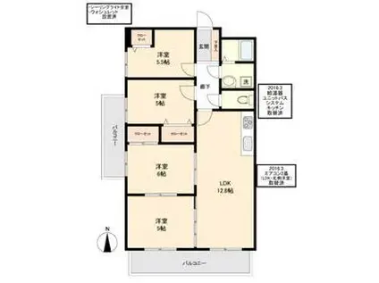 レジデンス御器所スクエア(4LDK/9階)の間取り写真