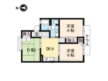 セジュール堀井(3DK/1階)の間取り写真